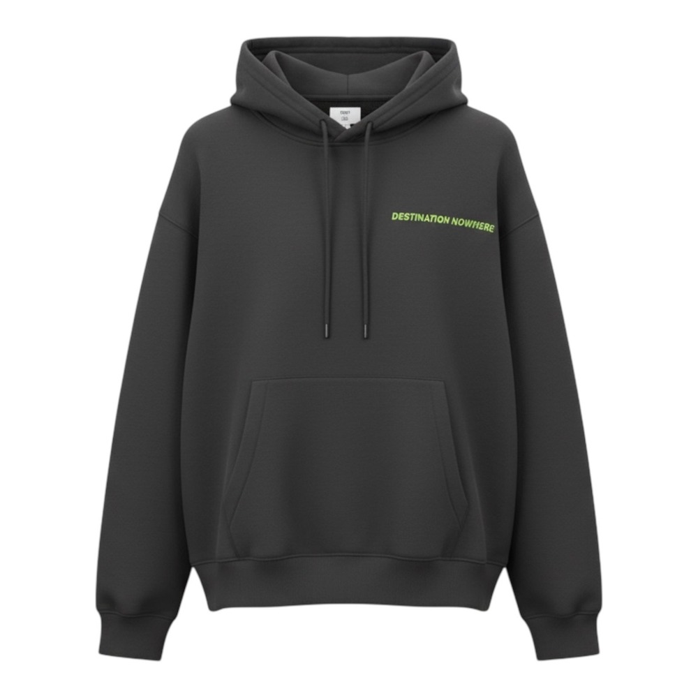 Mode of‎ One Men's Oversized-Fit Graphic Hoodie Pocket Sweatshirt Black XL